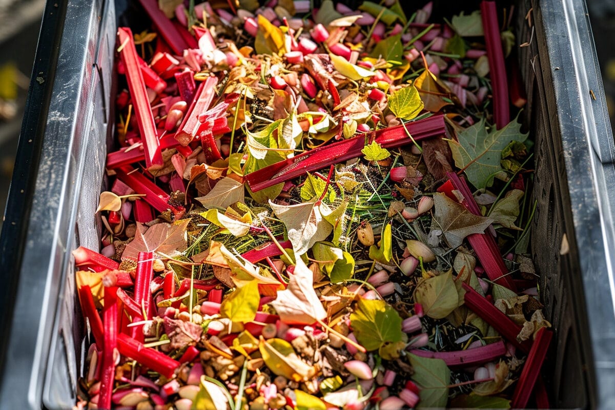 Compostez les feuilles de rhubarbe : bon ou mauvais ?