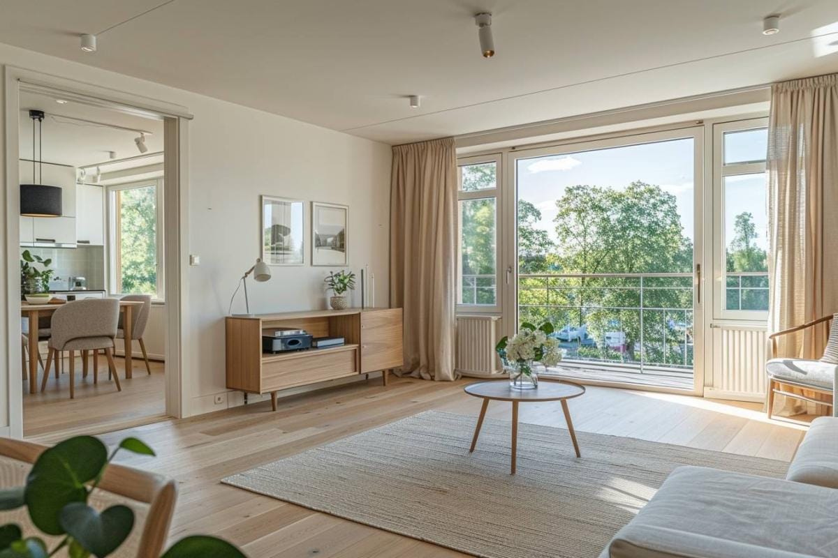 Un appartement scandinave de 90 m² aux teintes douces à Stockholm : visite d'un intérieur apaisant