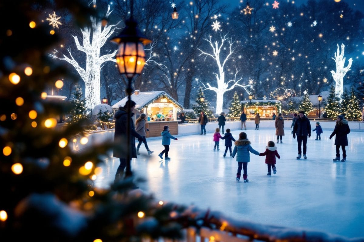 La patinoire gratuite d'IKEA Caen pour un Noël féerique et original