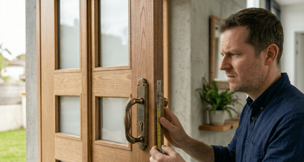choix poignée de porte, mesure entraxe