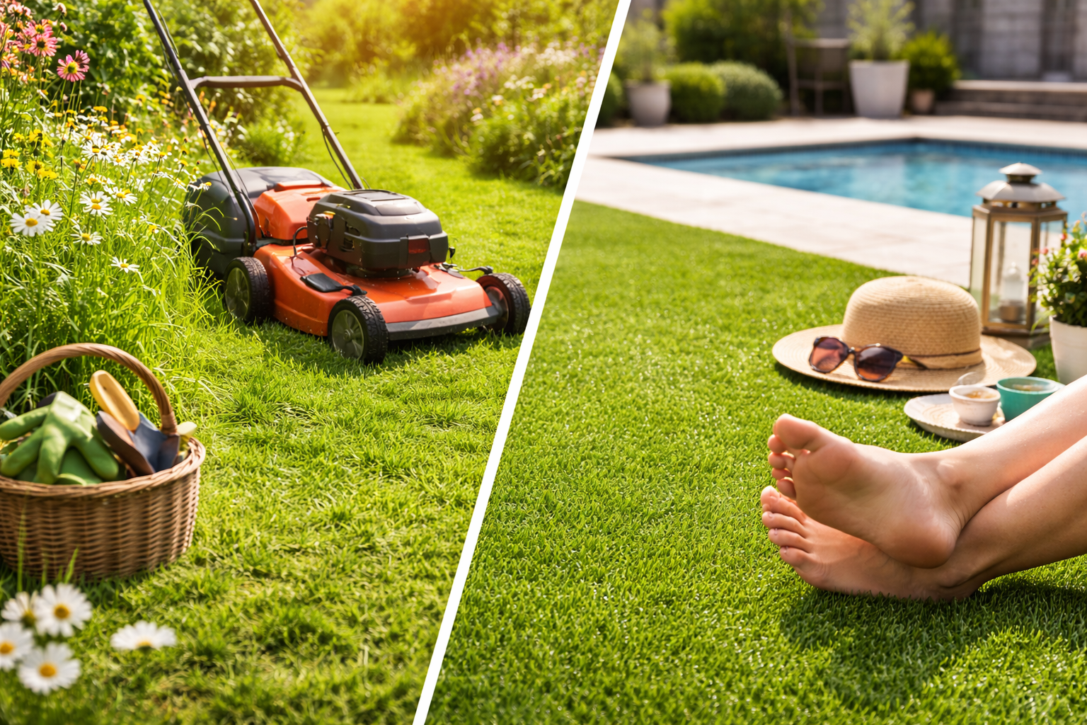 Gazon naturel vs gazon synthétique : comment faire le bon choix selon son usage ?